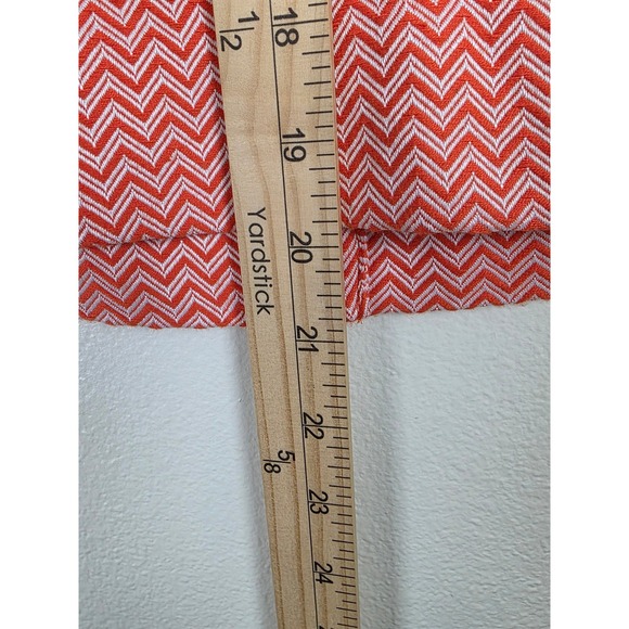 The Limited Mini Skirt Womens 12 Orange White Chevron Lined Career Office NWT - Picture 8 of 14